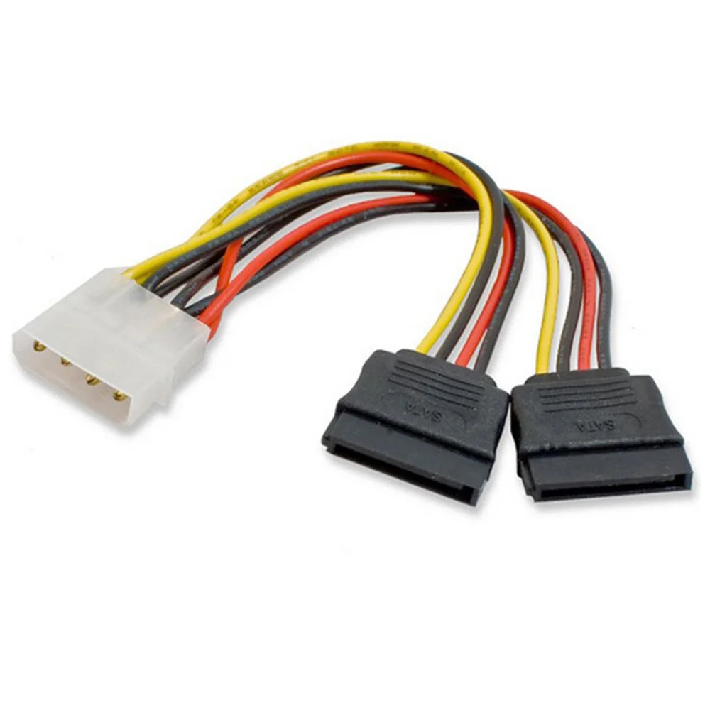 A56XQ 10 шт. адаптер для ноутбука 4-контактный IDE Molex на 2 последовательных ATA SATA Y разветвитель жесткий диск кабель питания компьютерный кабель