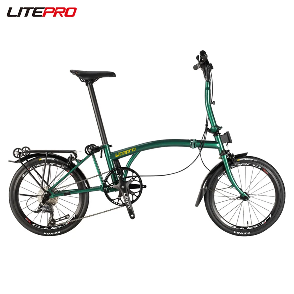 

Litepro 20Inch Steel Frame External 9 Speed Tri-fold Folding Bicycle Straight M Handlebar