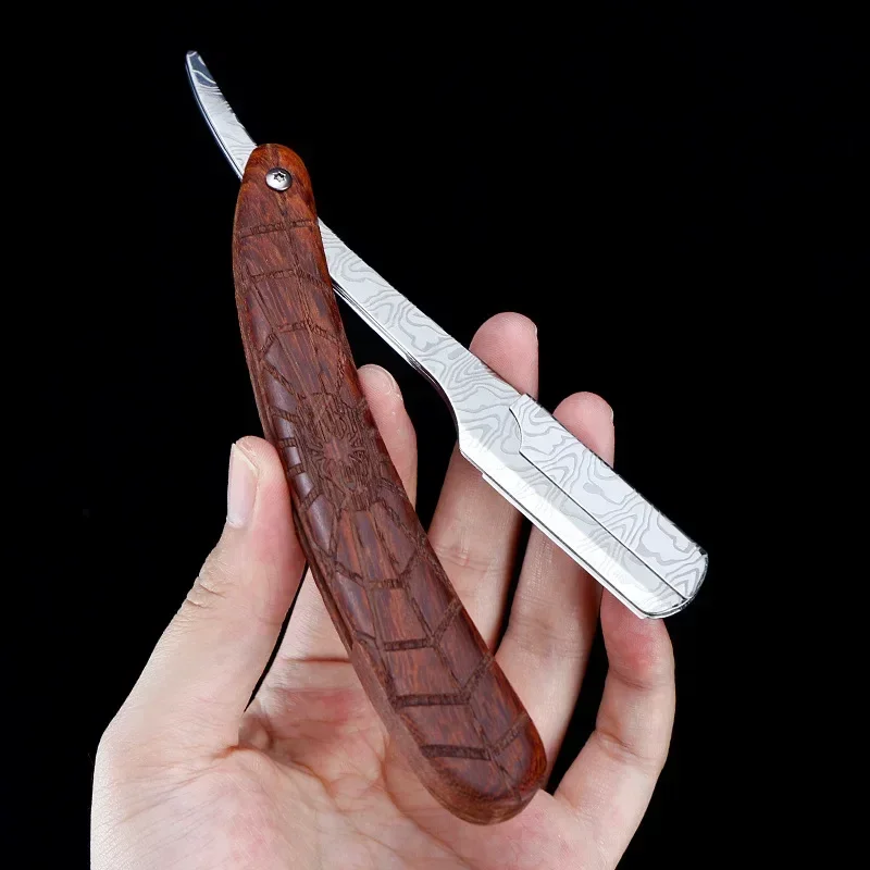 Men Razors Barber Straight Edge Shaver Hair Shaving Tools Safety Professional Stainless Steel Folding Knife Hair Removal Tools