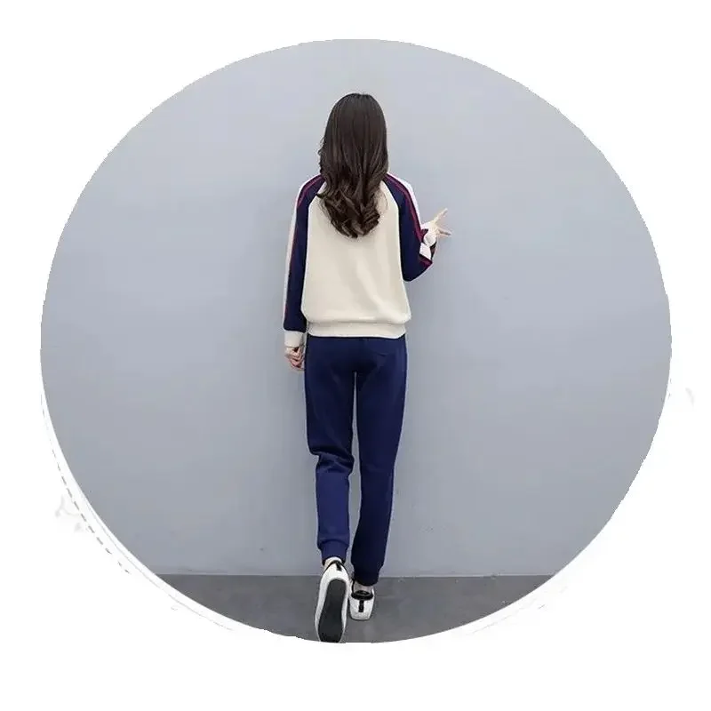 الكورية الرياضة قطعتين مجموعة ملابس الغولف النسائية 2025 ربيع جديد بدل غولف الوقوف طوق رداء علوي غير رسمي + جولف السراويل النساء ملابس الغولف