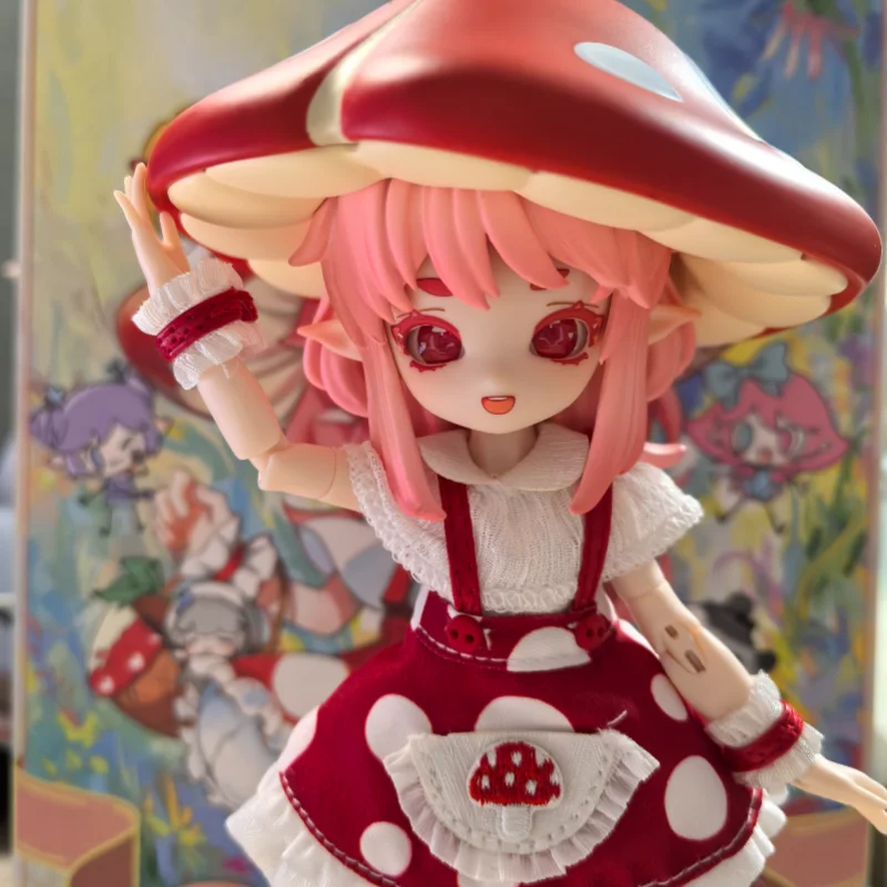 

New Genuine Mushroom 1/12 Bjd Series Blind Box Mobile Doll Adorable Joint Movable Handmade Toy Doll Desktop Girl Birthday Gift