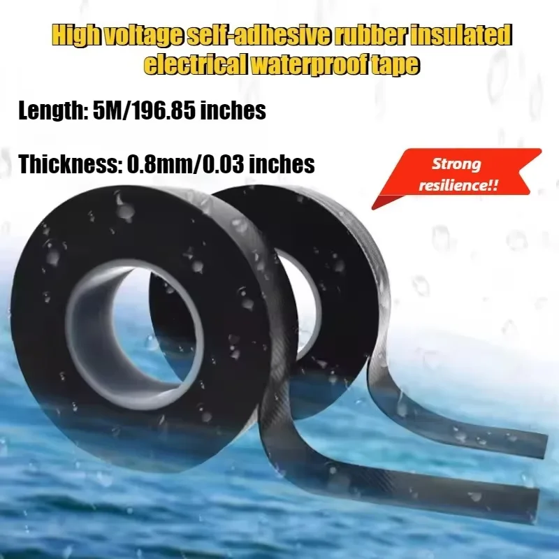5M high-quality GJ-20 high-voltage self-adhesive rubber waterproof tape, butyl rubber insulated high viscosity electrical tape