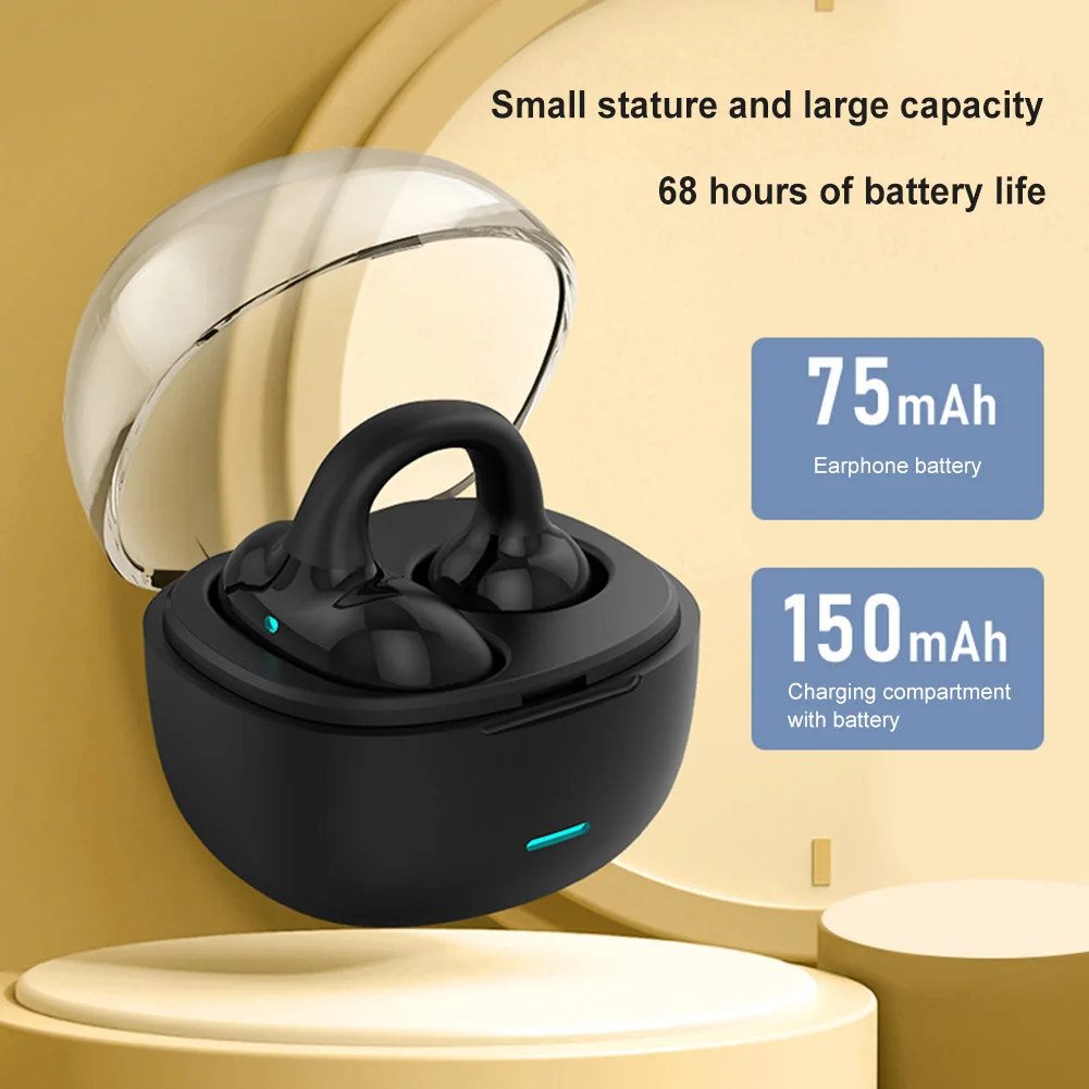 Wireless Earbuds 10MM Dynamic Driver Wireless Earphones with Charging Case Bone Conduction Headset Bluetooth-Compatible