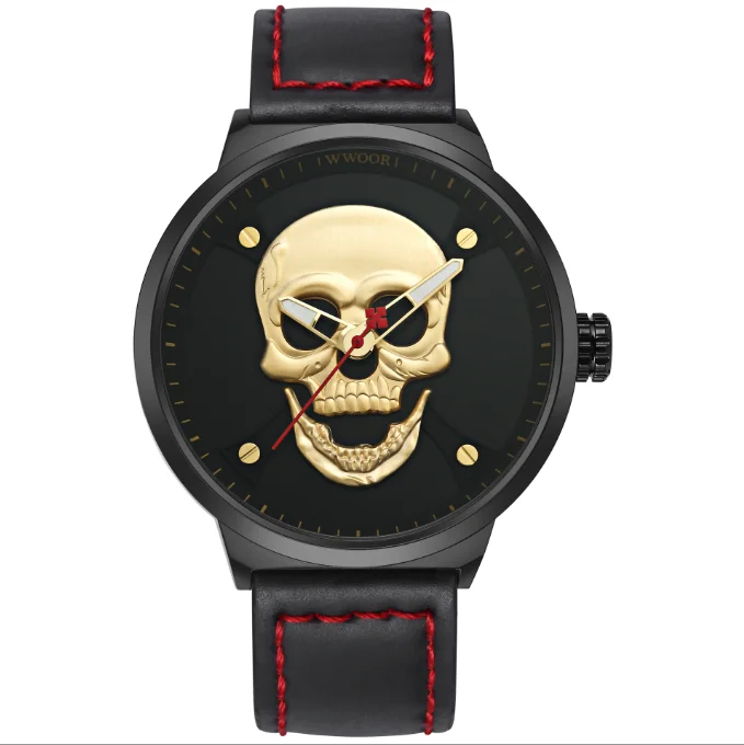 Fashionable Skull Head Watch Fashion Belt Men's Watch