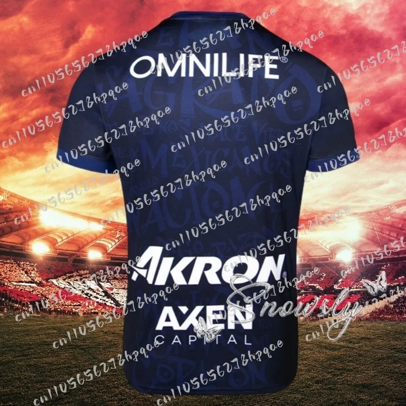 

2025-26 New Mexico Trendy Men's and Women's Printed T-shirt Chivas Football Jersey Comfortable Quick Drying Sports Casual Top