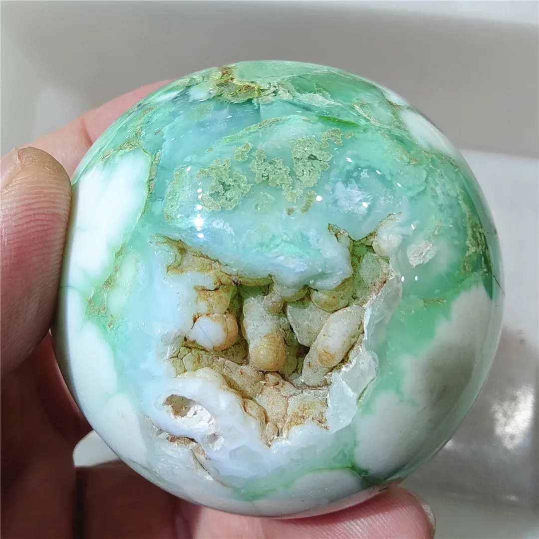 5-7cm Real GENUINE Gemstones Sphere Natural Chrysoprase Australian Jade Ball Crystals Mineral Rocks Precious Stones Decor 2025