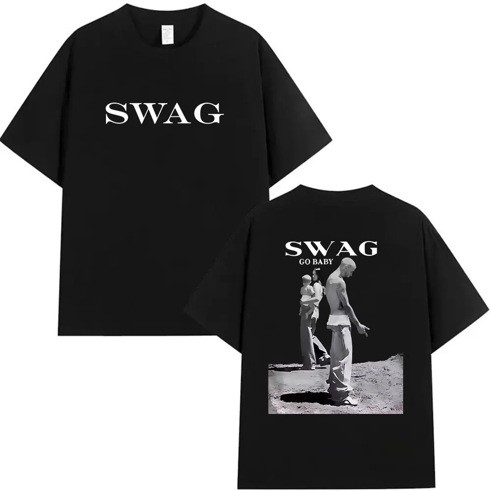 جاستن بيبر SWAG ألبوم 2025 ميرش تي شيرت الرجال النساء الملابس المتضخم القطن الهيب هوب المشجعين هدية قصيرة الأكمام تي شيرت الصيف