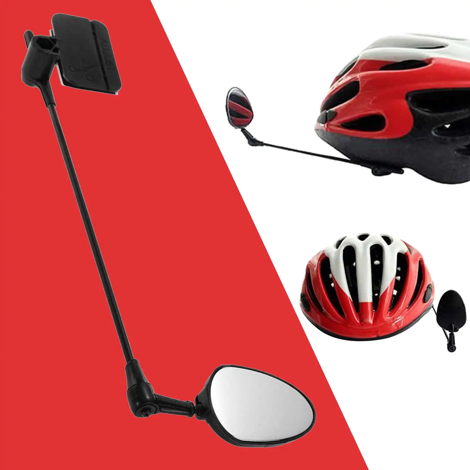 

Bike Helmet Mirror Safety Gear Lightweight 360 Degree Adjustable Rearview Mirror Cycling Accessories for Riding Road Bike
