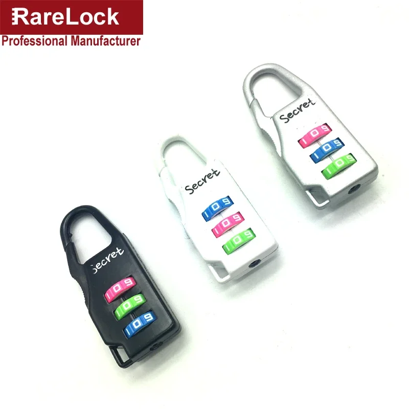 Combination Padlock 3 Color Code Lock for Men Women Travelling Bag Backpack Handbag Gift Box Cabinet DIY Rarelock ZS23 G1