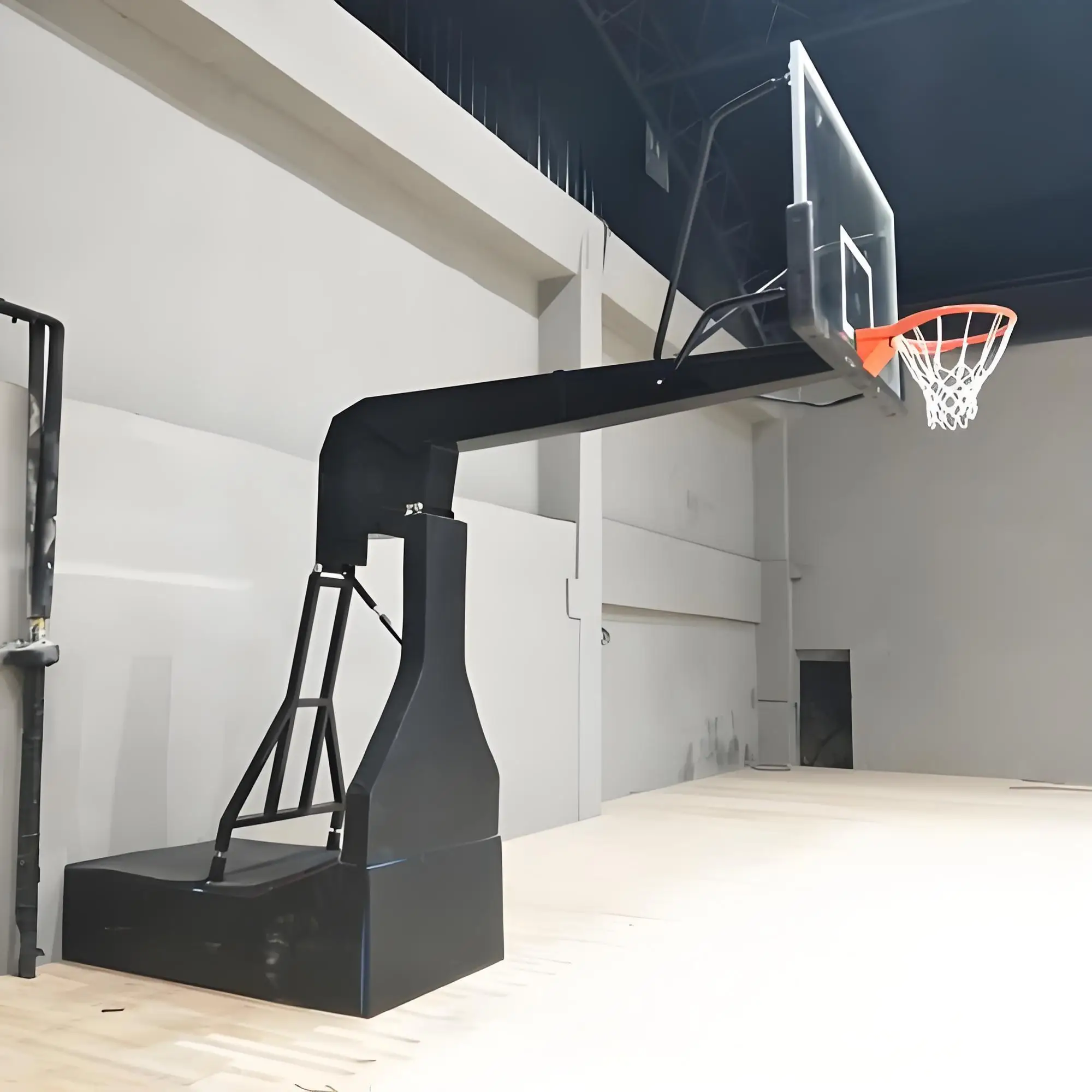 Professional Custom Portable Heavy Duty Steel Hydraulic Basketball Goal Adjustable Height Foldable Basketball Hoop Equipmentprom