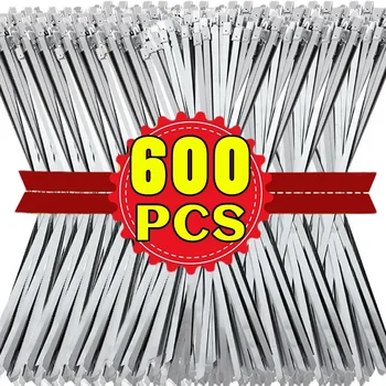 金属ケーブルタイステンレス鋼セルフロック固定リングヘビーデューティケーブルタイストラップ排気ラップオーガナイザーホームオフィス用