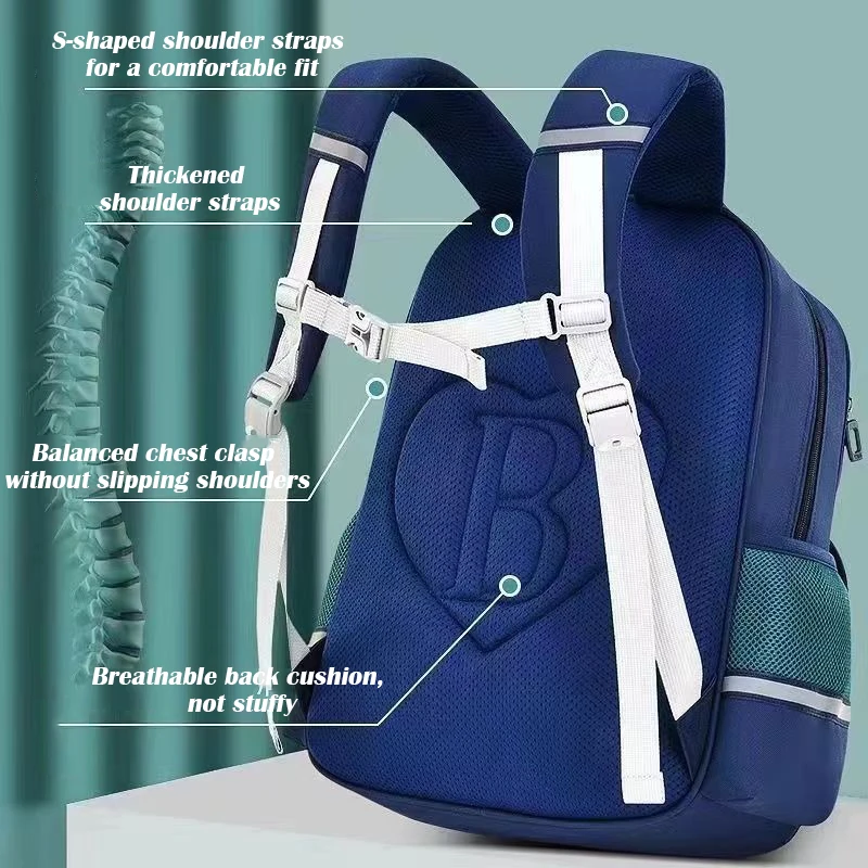 Sacos de ombro impermeáveis de grande capacidade para alunos da escola primária, mochilas infantis, mochilas leves para crianças