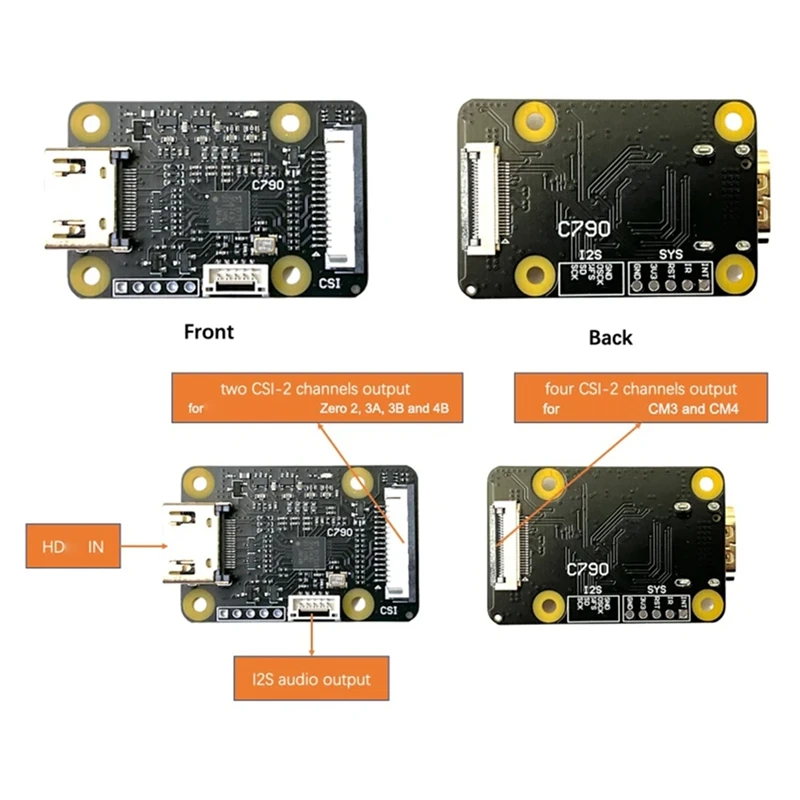 1 SET-compatibile con il modulo CSI-2 C790-compatibile con CSI C0779 scheda di espansione Pikvm per Raspberry Pi