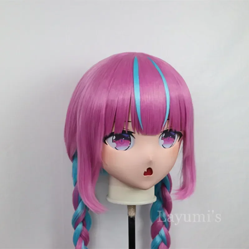 (B84) Customized Lifesize Mask Crossdressing with Backshell Silicone Anime Kigurumi Mask Cosplay