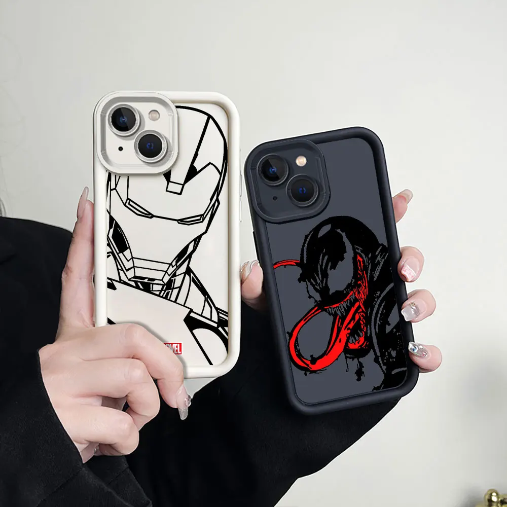 Marvel Venom SpiderMan IronMan Phone Case For Realme C67 C65 C63 C55 C53 C35 C33 C31 C30 C21 C21Y C20 C15 12 11 Pro Plua Cover