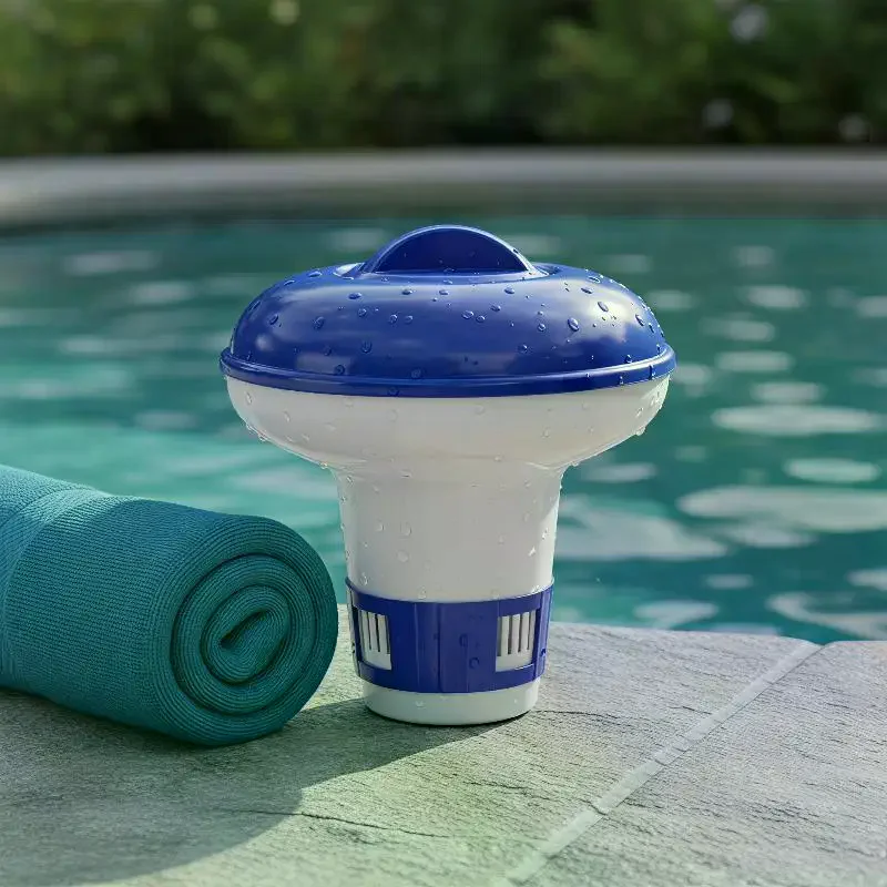 5 Inch Floating Pool Chlorine Dispenser With Adjustable Flow Vents And Leak Proof Lid For Indoor Outdoor Pools Spa Hot Tubs