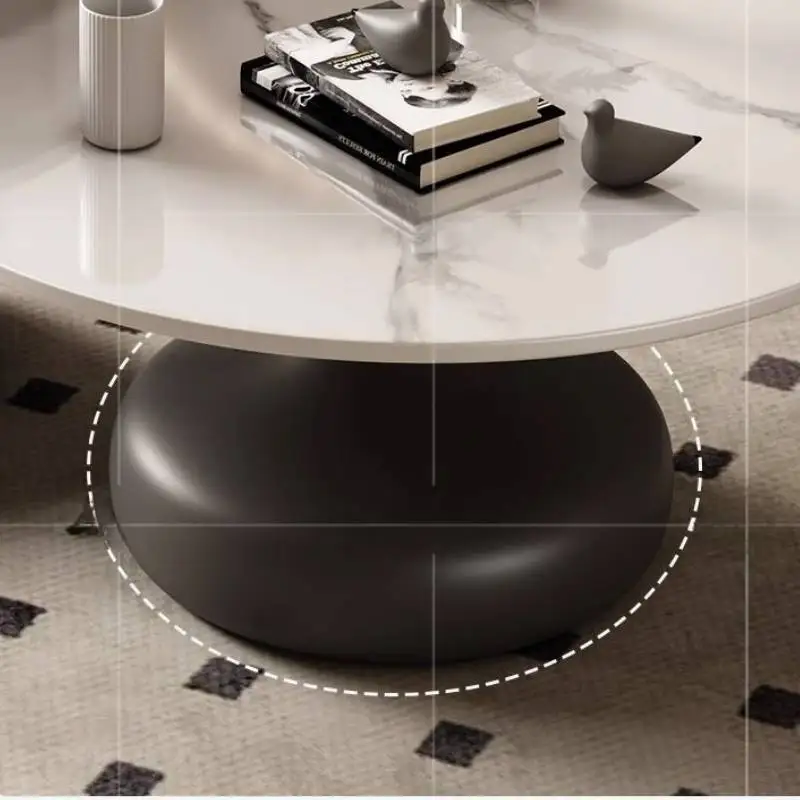 Decoration Black Coffee Tables Luxury Livingroom Modern Round Coffee Tables Small Apartment Mesa De Centro Furniture Home