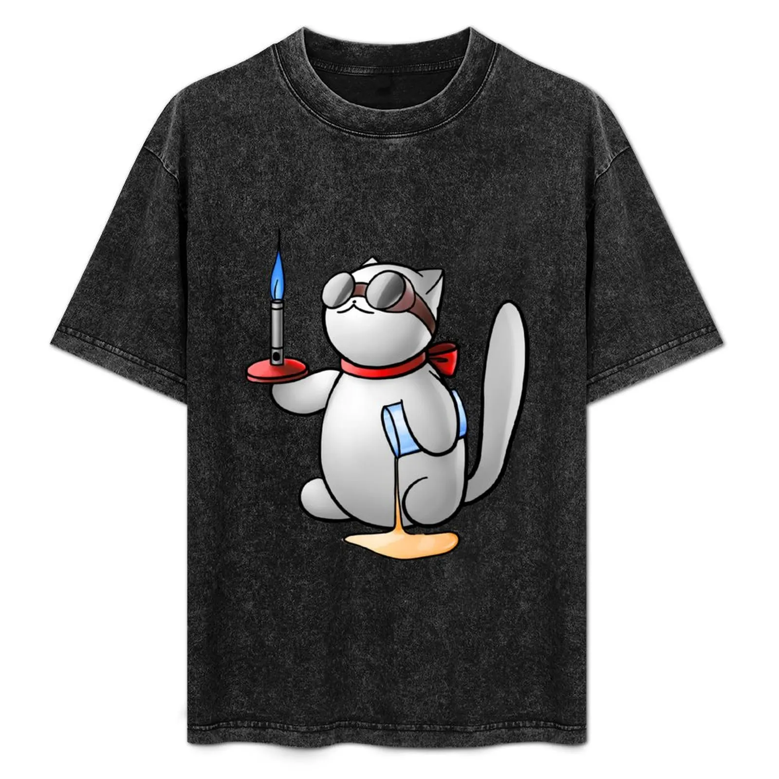 

Chemistry Cat T-Shirt Minimalist Casual Short Sleeve Top