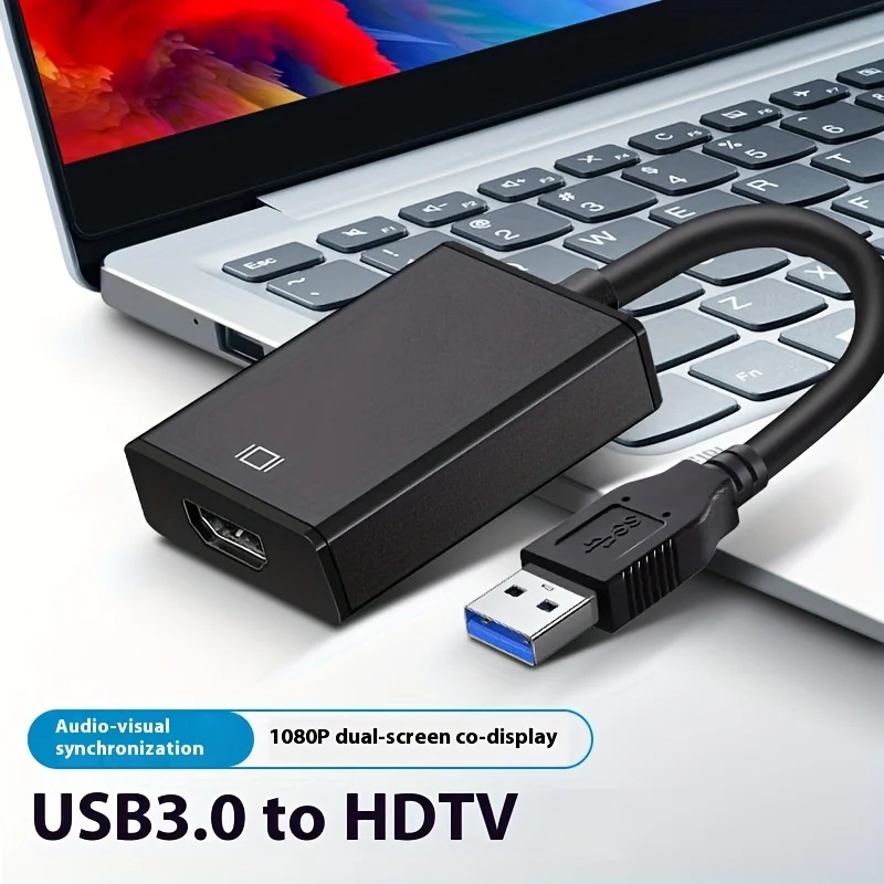 USB 3.0 to HDMI-Compatible Video Converter Multi Display Graphic Adapter for PC Laptop Desktop Monitor Projector HDTV