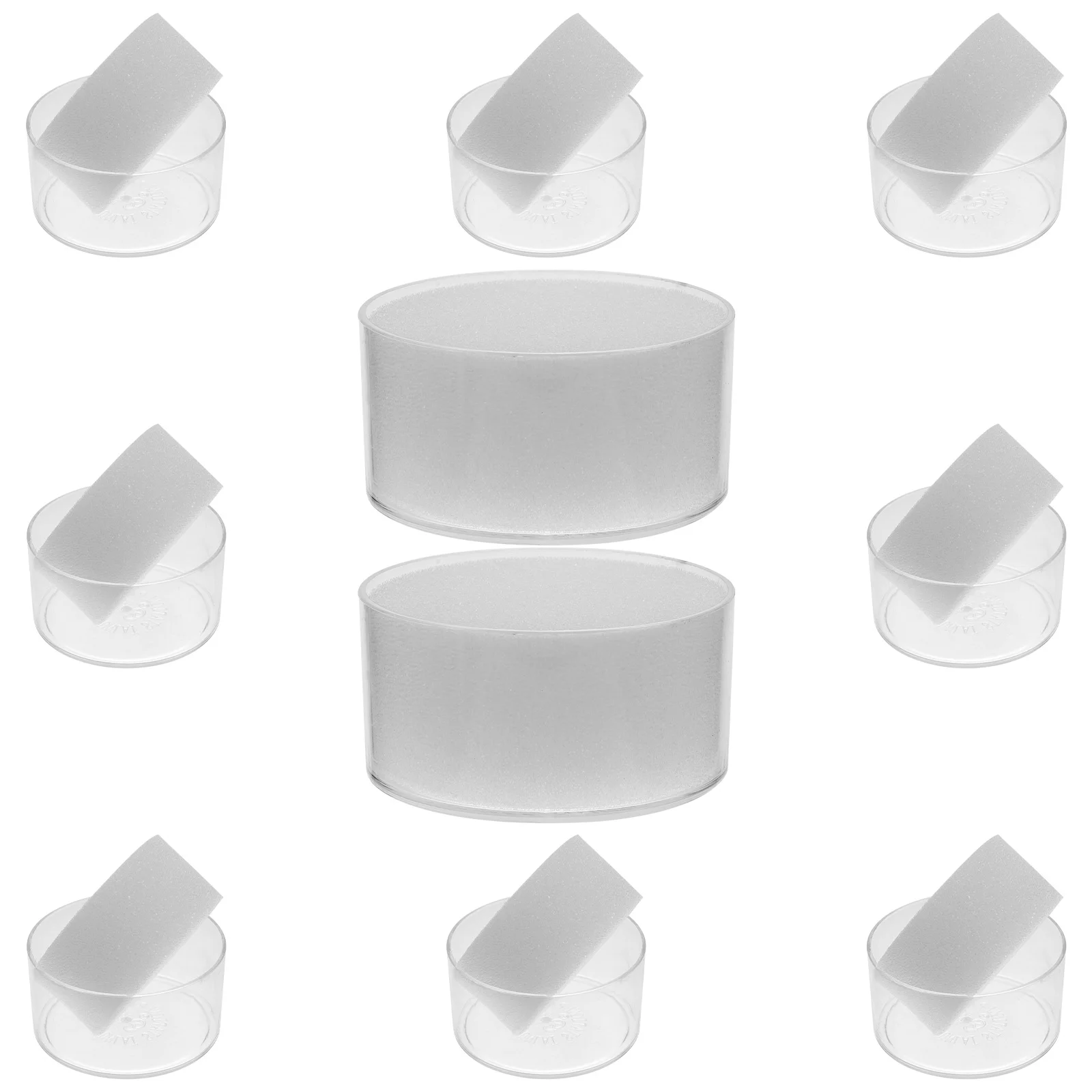 

10pcs Finger Wet Sponge Cup Cash Moistener Fingertip Moistener For Bank Hand Counting Tool Lightweight Easy Carry Convenient Use