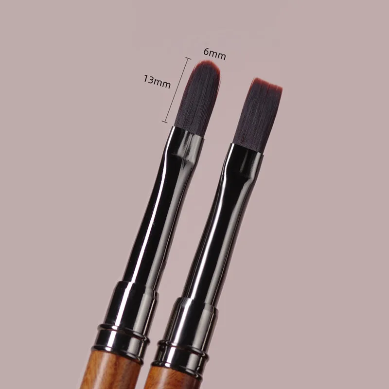 2Style Sandalwood Gel Painting Brush Nail Art Acrylic Builder Accessory for Gel Tip Extension Professional Nail Art Brushes