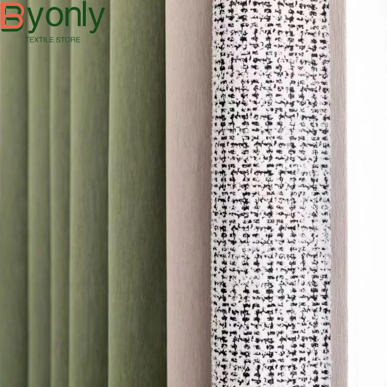 New Chenier Thickened Blackout Splicing Curtains for Living Room Bedroom Partition Curtains Customized Finished Products
