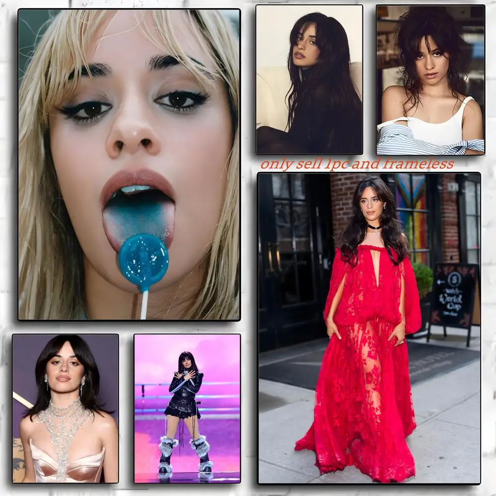Singer C-Camila Cabello Poster Poster HD Art Sticky Wall Waterproof Home Living Room Bedroom Bar Aesthetic Decoration
