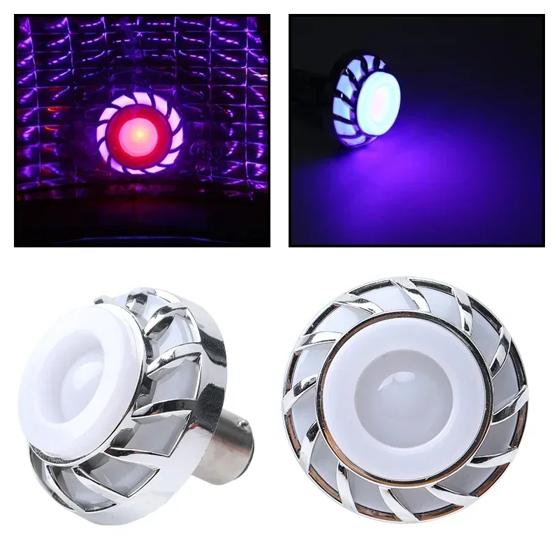 

1PC DC9-12V Universal Motorcycle Headlight Angel Eye Flash Strobe Tail Brake Rear Lights LED Motorbike Accessories Brake Lamp