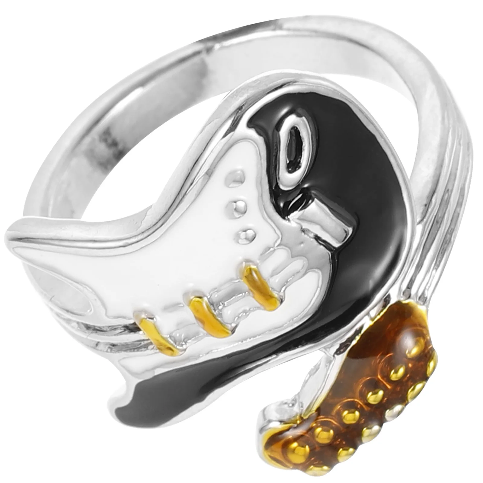 الغيتار الدائري الشرير فنجر الفرقة لمهرجان الموسيقى الرجال خواتم الاصبع للرجال مجوهرات الأزياء روك نمط حلقة التبعي