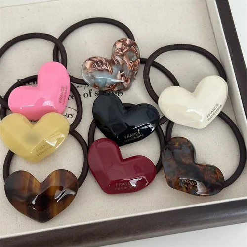 Imagen 2 del producto Banda de cuero básica de gran amor para el cabello, cuerda para el cabello de alta elasticidad, textura de lazo para el cabello, accesorios avanzados para el cabello, nuevo estilo