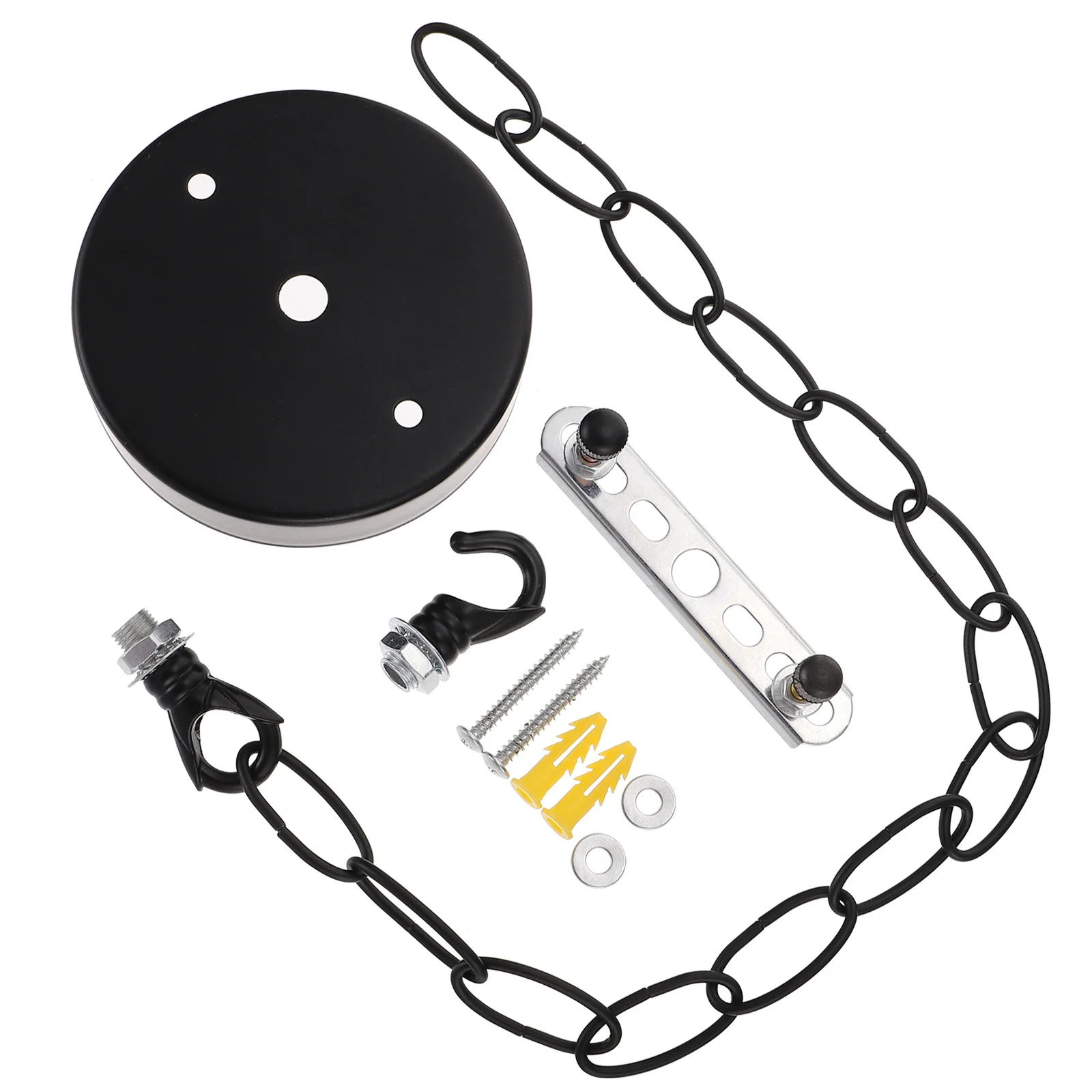 

Chain Lamp Ceiling Hanging Chandelier Mounting Canopy Kit Black DIY Pendant Light Plate