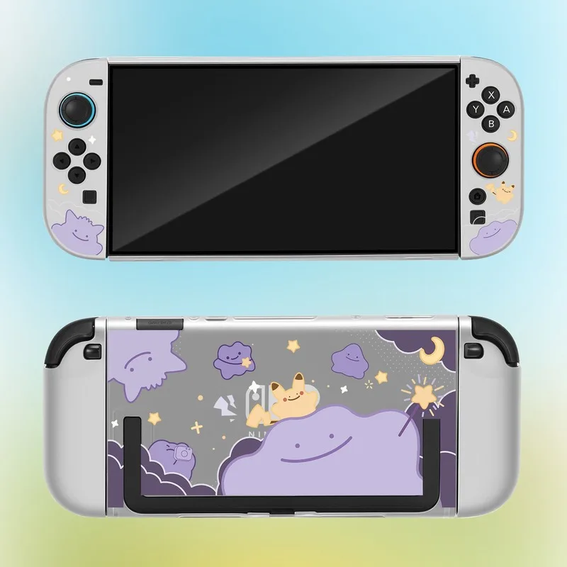 Hot Switch 2 Matte Hartschalen-Schutzhülle mit Ditto-Muster für NS 2 Joy Con Handheld-Spielkonsole Zubehör Peripherie