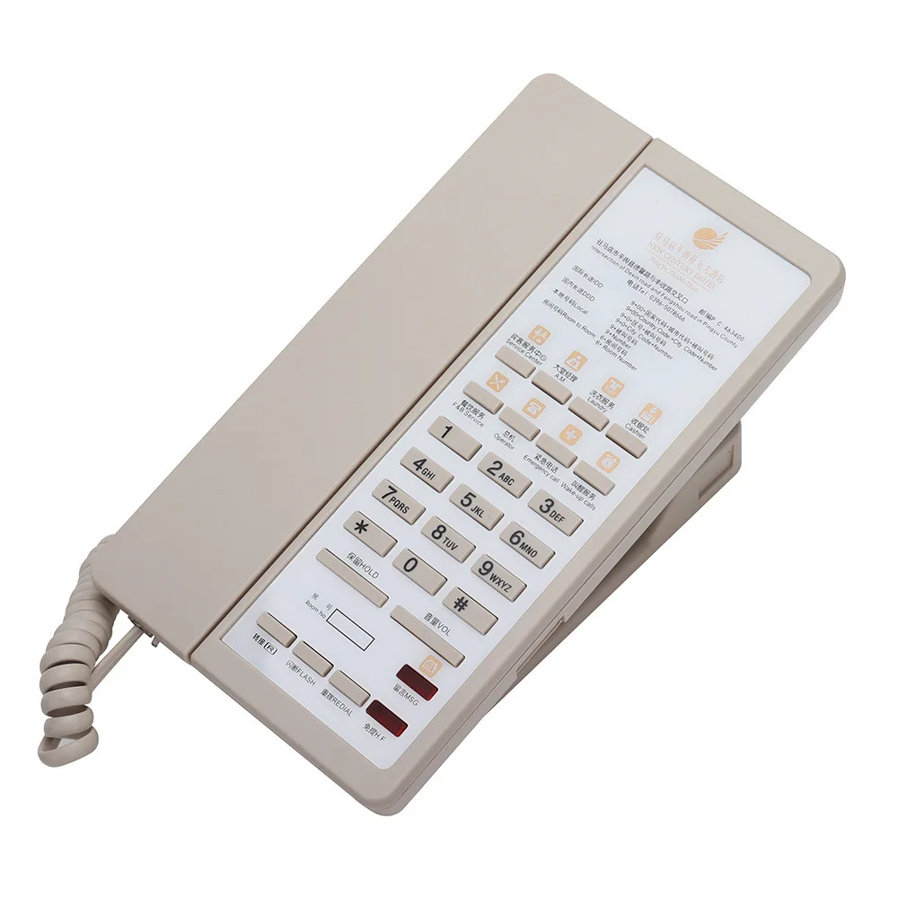 

Five-star hotel room Hotel applicable special telephone High-end business hotel front desk landline one-click dial