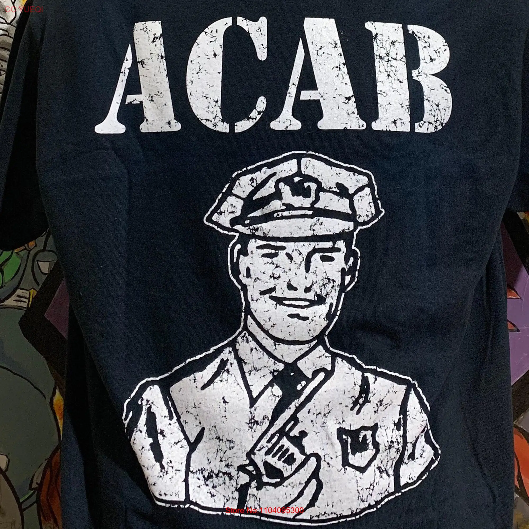 ACAB Cop T Shirt Crust Punk Aus Rotten Dead Kennedys Nausea long or short sleeves