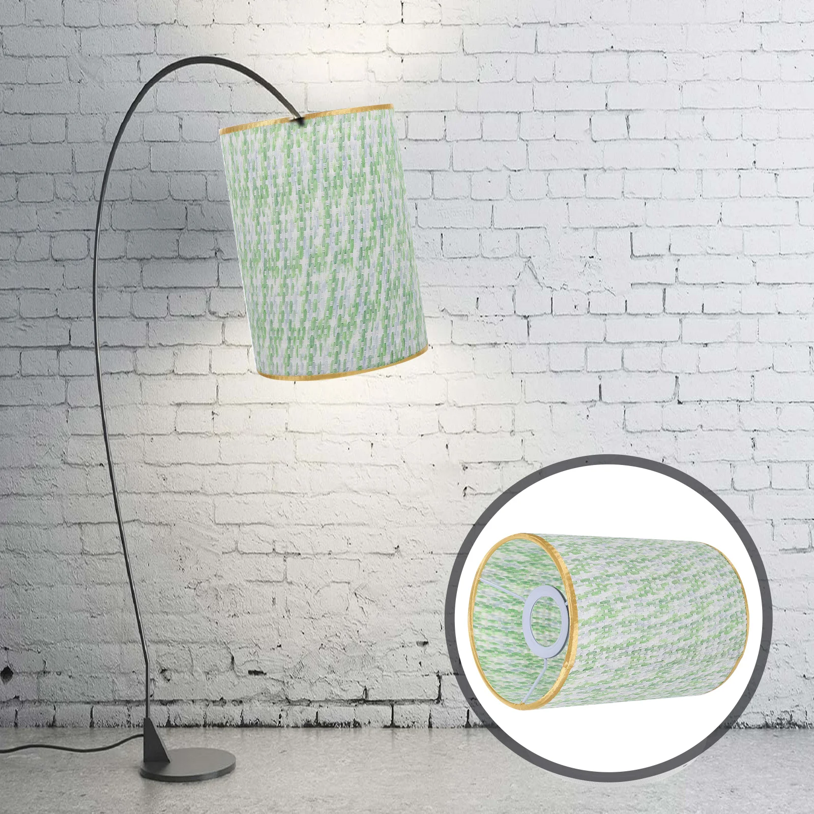 Teal Pvc Fabric Lampshade Bedroom Shell Colorful Woven Chandelier Unique Shades Bohemia Iron