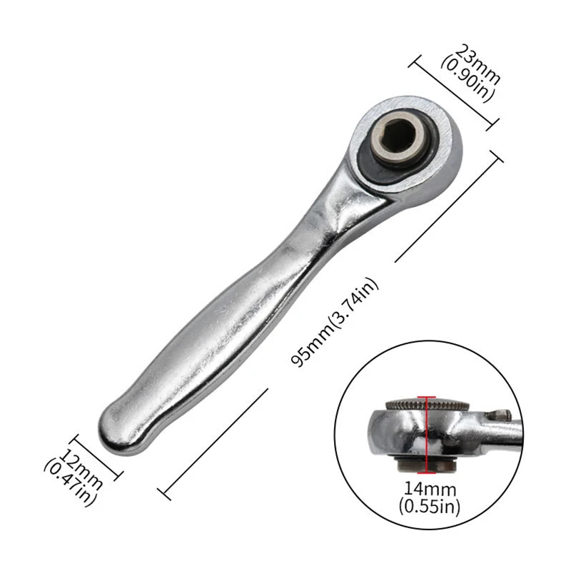Imagem -02 - Quick Release Ratchet Chave Soquete Mini Hex Bit Driver Chave de Fenda Chave de Fenda 72 Dentes