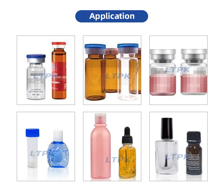 5-50ml Perfume Spray Vial Penicillin Bottle Syrup Filling Capping Labeling Production Line