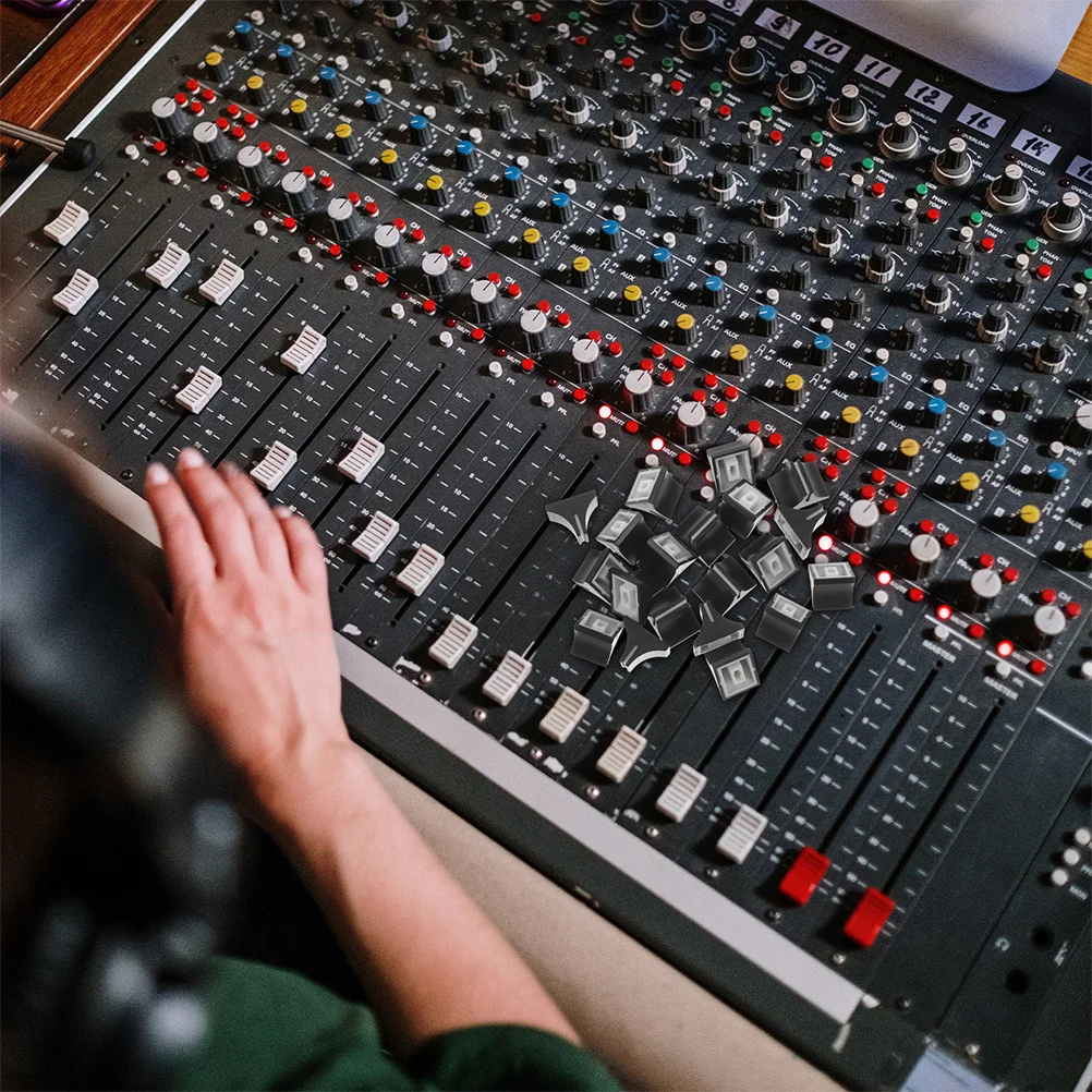 

30Pcs Push Caps Slider Fader Caps Plastic Durable Mixer Console Replacement Knobs Straight Potentiometer Sound Console