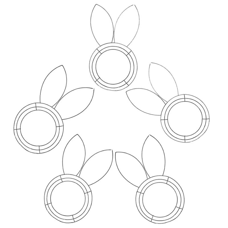 

ABYN-металлическая рамка, линейная пасхальная цветочная садовая мишура, пасхальные DIY ремесла, праздничные подвесные украшения