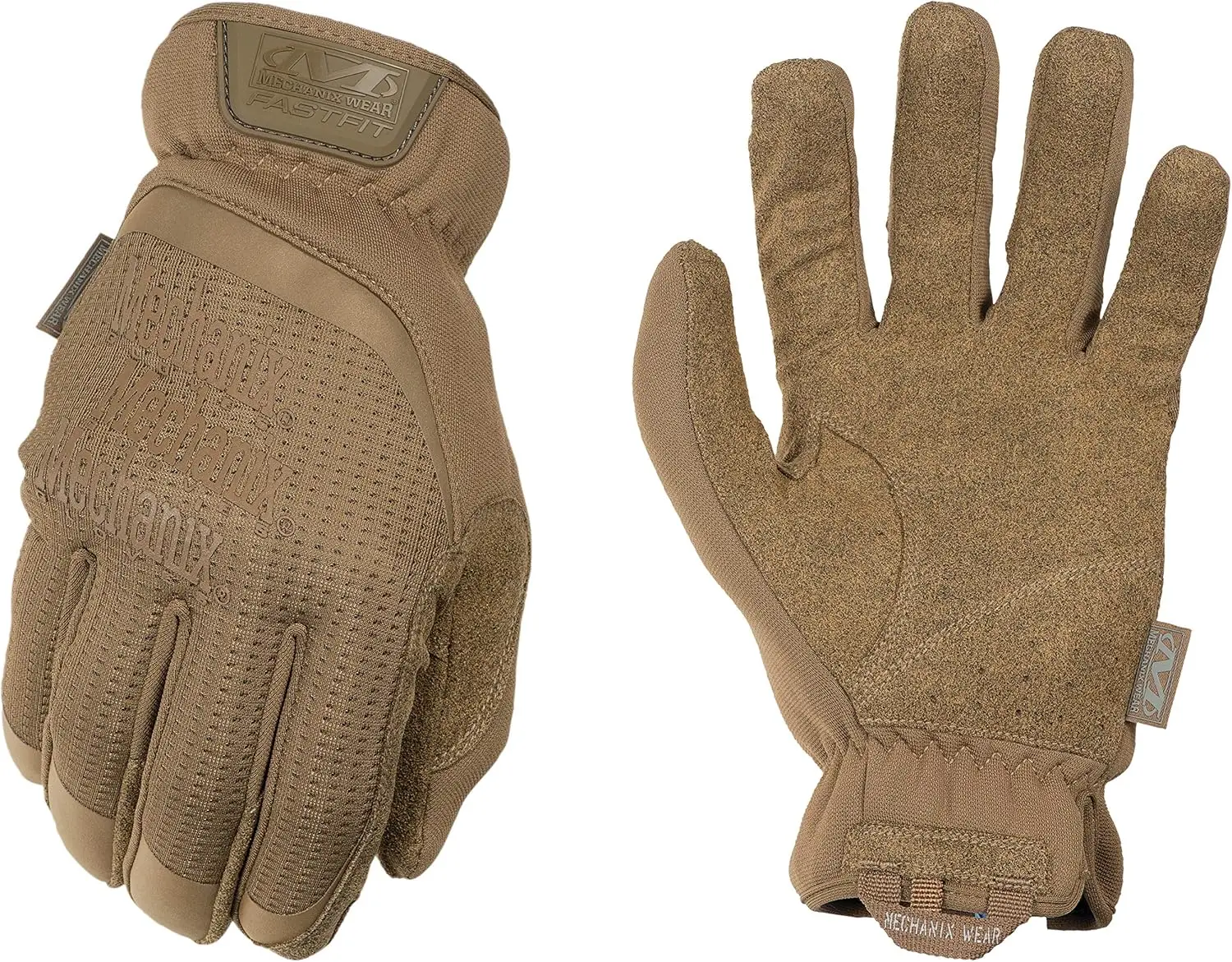 

Tactical Work Gloves with Elastic Cuff, Flexible Grip, Touchscreen Capable, Durable Synthetic Leather, Large Brown