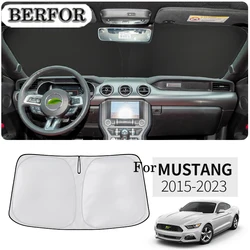 For Ford Mustang 2015-2023 Car Styling Nano-Insulat Windshield Sunshade Front Window Sun Shade Visor Auto Interior Accessories