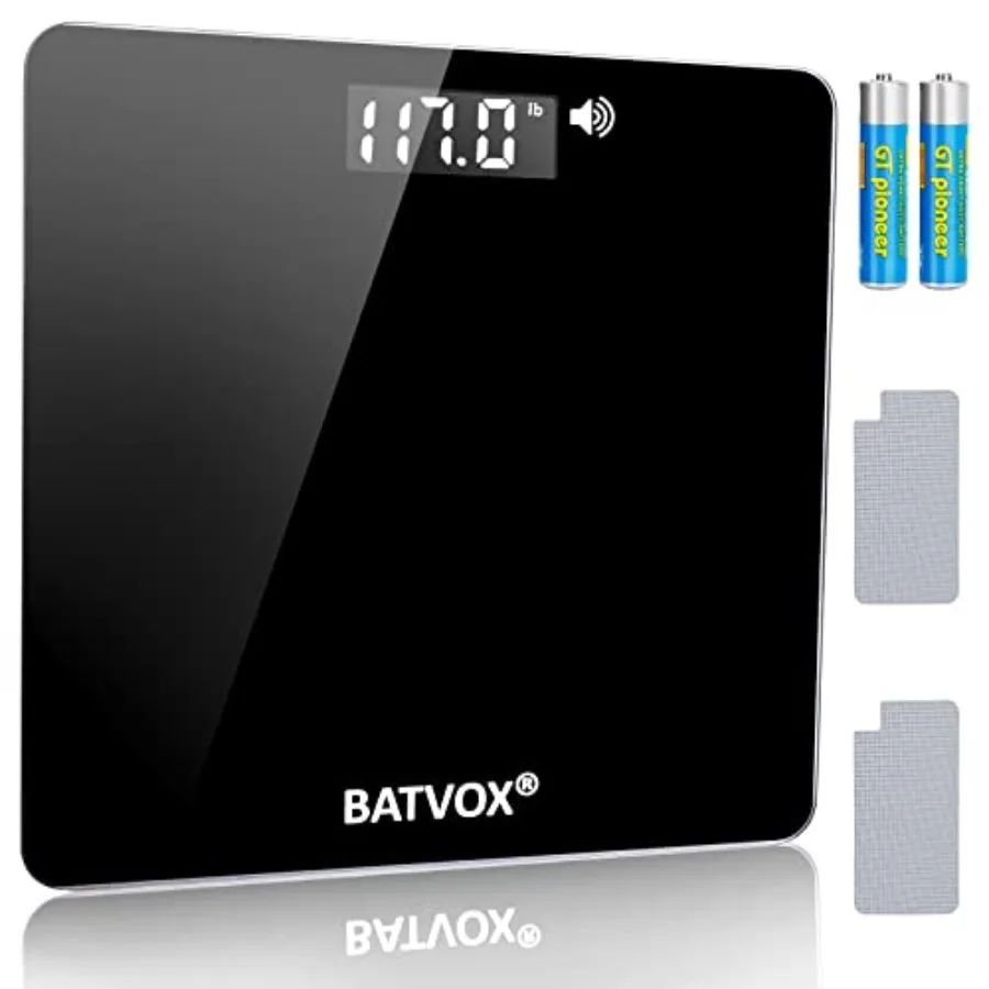

Wide Talking Scales for Body Weight Accurate Digital Talking Bathroom Body Scale Large LCD Screen 400 lb Auto On and Off for El