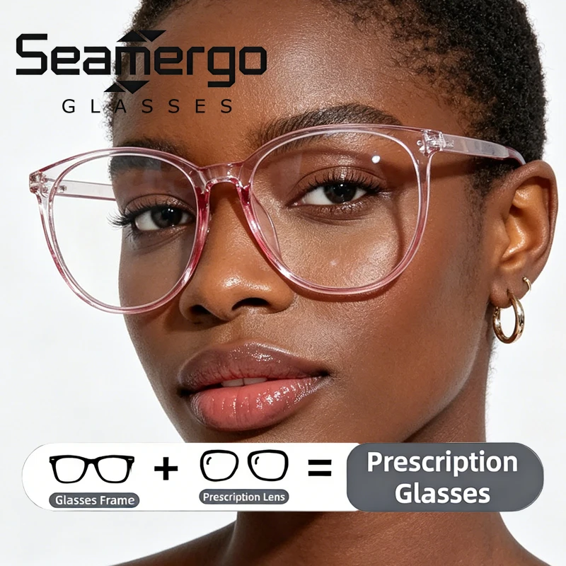 

SEAMERGO New Trend Prescription Glasses Men Ultralight Reading Glasses Myopia Eyewear Fashion Elegant Customized Glasses Optical