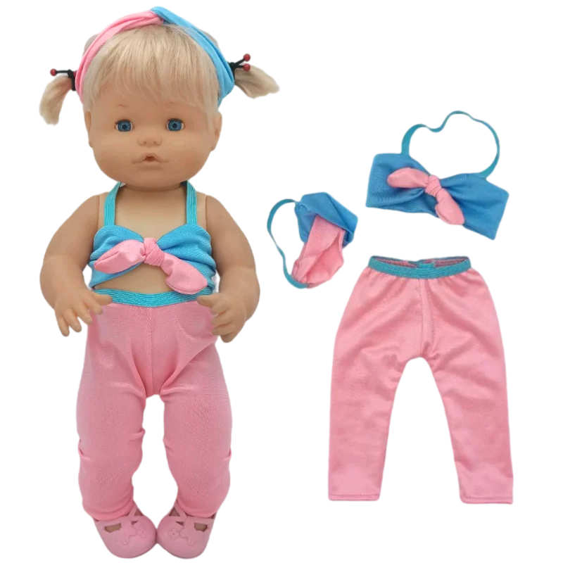 17 Inch Baby Doll Summer Clothes Strapless Shirt for 40cm Nenuco Ropa Y Su Hermanita Toys Wears