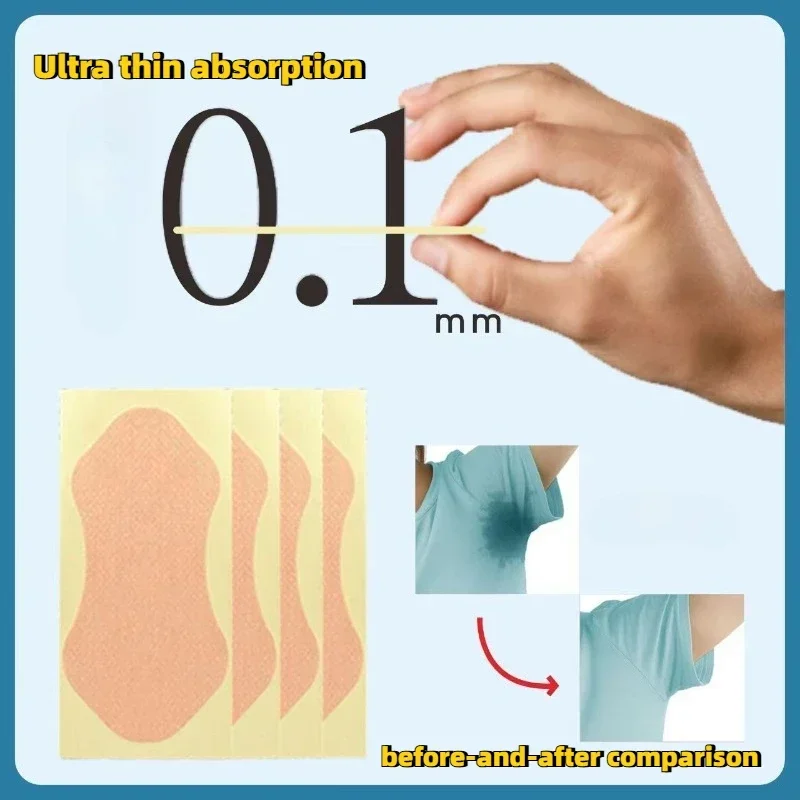 0.1mm Ultra Thin Women Underarm Deodorizing Stickers Disposable Men Non Visible Eliminate Sweats odor Sweat Patches Armpit Pads