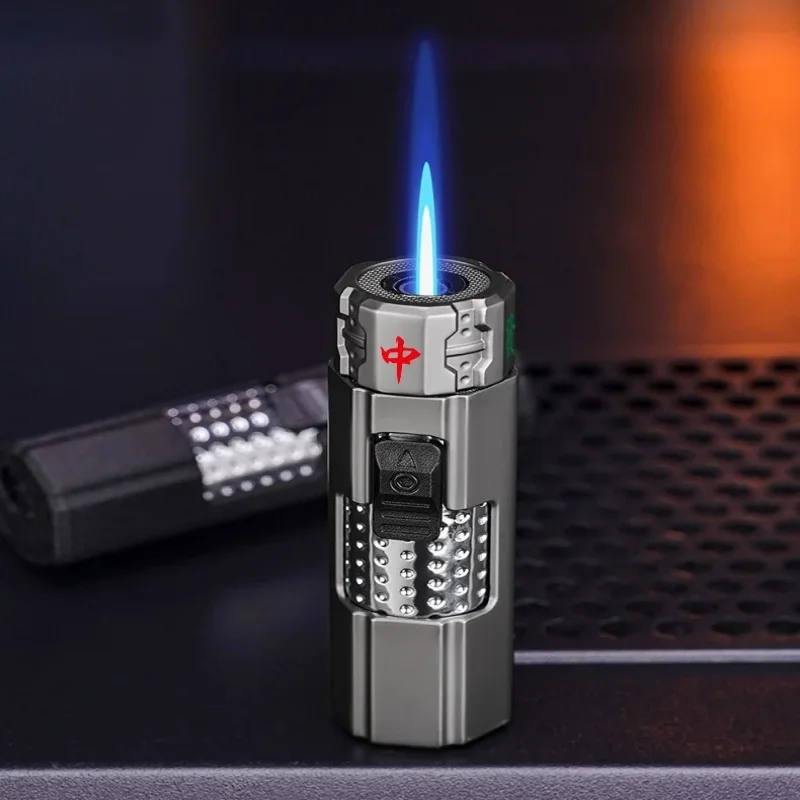 

New Rotary Decompression Lighter Portable Direct Cigar Cigarette Lighter High-value Play Cool Sliding Ignition Men's Accessories