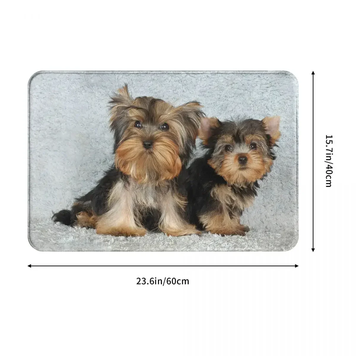 Cute Mini Yorkshire Terrier Doormat Bathroom Welcome Soft Entrance Door Floor Mat Decoration Floor Rug Door Mat Bath Mat