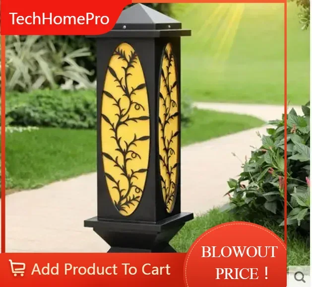 TechHPLED Outdoor Waterproof Lawn Lamp Garden Villa Courtyard Outdoor Park Landscape Lawn Lamp