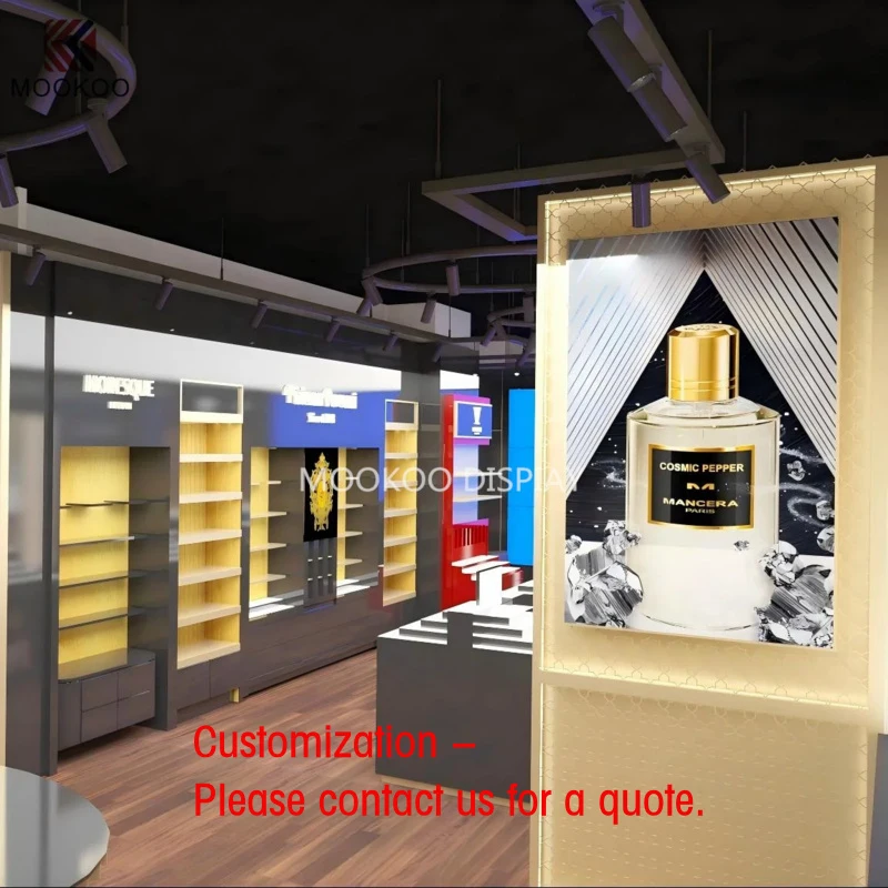 

custom.Elegant Perfume Display Cabinet Stylish Rack Design Fragrance Presentation