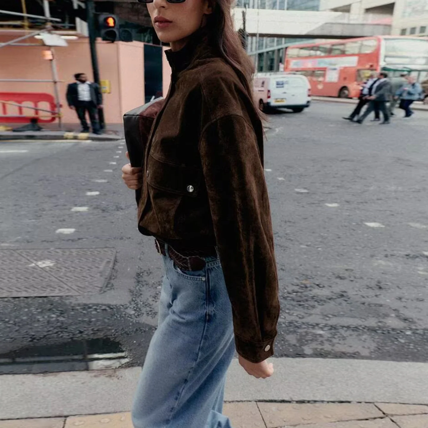 Z femmes pilote Jaet manteau réversible Faux cuir décontracté Sle 2025 nouveau automne Faion ort vêtements d'extérieur